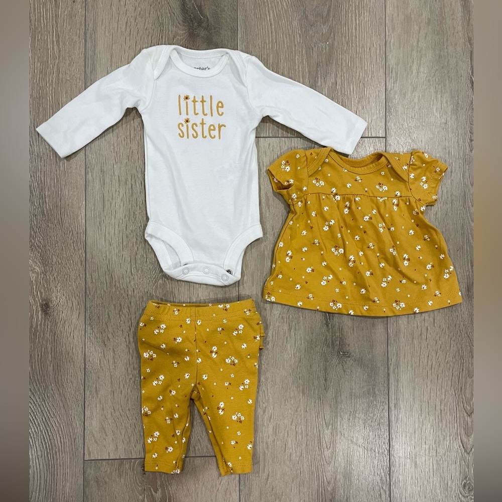 3 pieces baby girl set